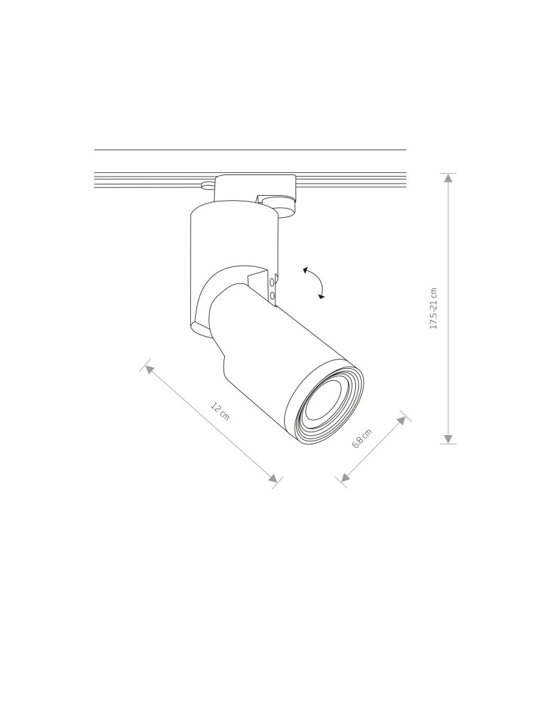 Lamps for 1 phase busbars - Nowodvorski PROFILE MIKE Customizable System PROFILE Luminaire Max wattage 15W GU10 Black 7661 - product kolory-swiatla.pl 5