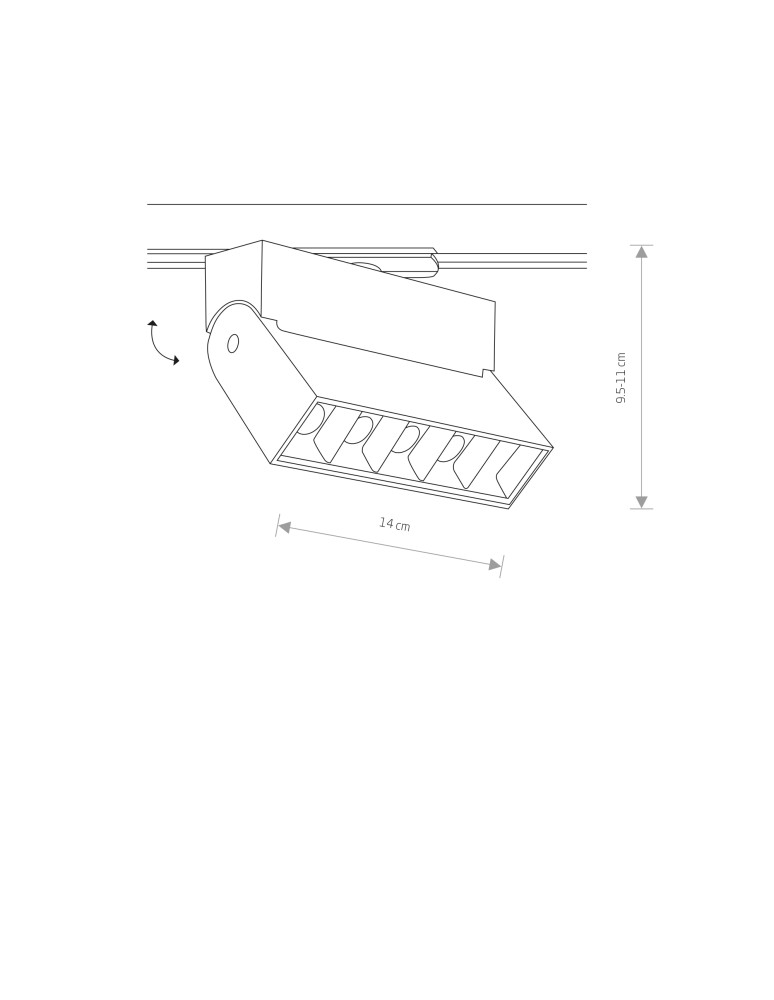 Lamps for 1 phase busbars - Nowodvorski PROFILE FOCUS LED Customizable System PROFILE Luminaire Max wattage 9W LED Black 7621 - product kolory-swiatla.pl 5
