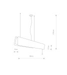 Pendant lamps - Nowodvorski OSLO LED 90 Ceiling Pendant Max power 16W LED TUBE T8 Oak 7520 - product 3