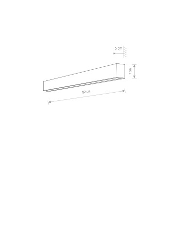 Nowodvorski STRAIGHT WALL LED M Ścienna Kinkiet Max moc 16W LED TUBE T8  Biały 7567 - produkt 2