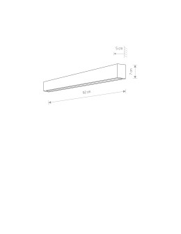 Nowodvorski STRAIGHT WALL LED M Ścienna Kinkiet Max moc 16W LED TUBE T8  Biały 7567 - produkt 2