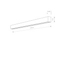 Wall lamps - Nowodvorski STRAIGHT WALL LED L Wall lamp Max power 22W LED TUBE T8 Graphite 7560 - product 2