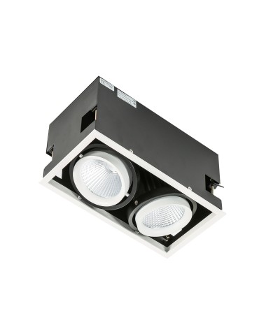 ITALUX Vertico Double 2x18W LED 230V Biały/Czarny GL7108-2/2X18W 3000K WH+BL Wpust - produkt 2