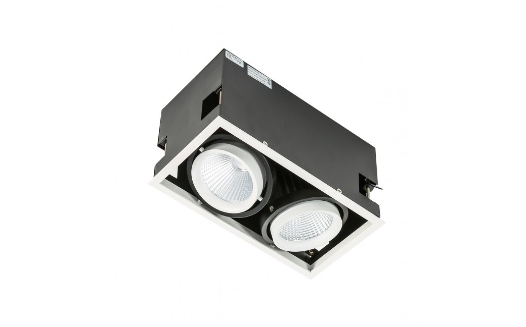 ITALUX Vertico Double 2x18W LED 230V Biały/Czarny GL7108-2/2X18W 3000K WH+BL Wpust