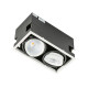 ITALUX Vertico Double 2x18W LED 230V Biały/Czarny GL7108-2/2X18W 3000K WH+BL Wpust