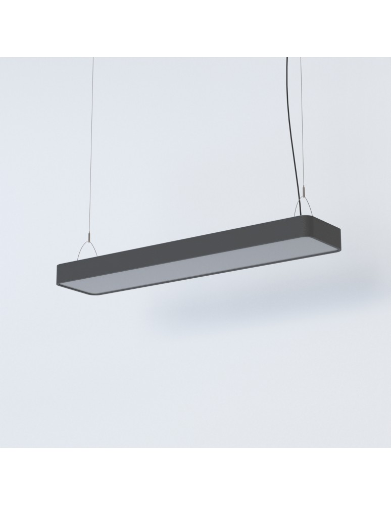 Pendant lamps - Nowodvorski SOFT LED 90X20 Ceiling Pendant Max wattage 16W LED TUBE T8 Graphite 7532 - product kolory-swiatla.pl 1
