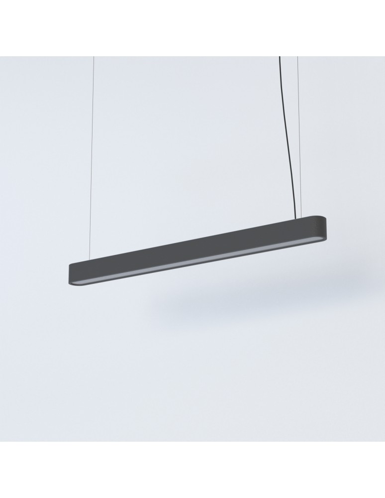 Pendant lamps - Nowodvorski SOFT LED 90X6 Ceiling Pendant Max wattage 16W LED TUBE T8 Graphite 7535 - product kolory-swiatla.pl 1