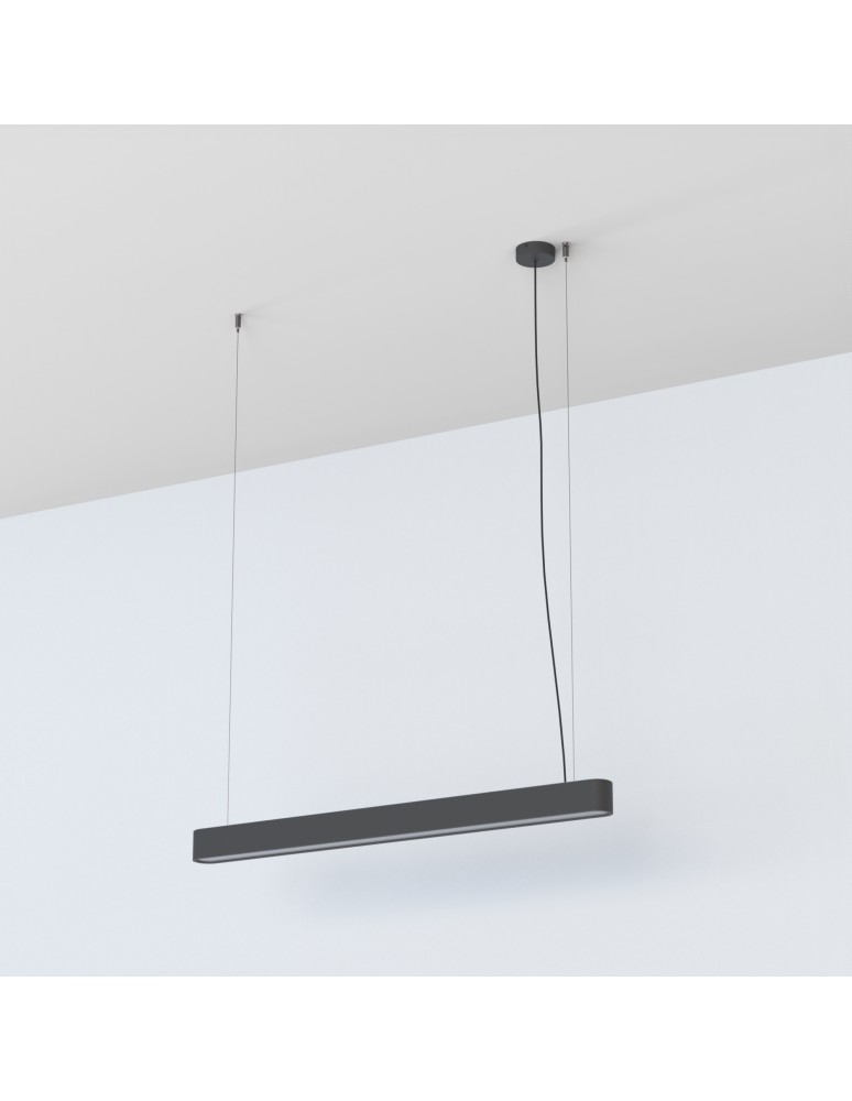 Pendant lamps - Nowodvorski SOFT LED 90X6 Ceiling Pendant Max wattage 16W LED TUBE T8 Graphite 7535 - product kolory-swiatla.pl 4