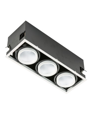 ITALUX Vertico Triple 3x18W LED 230V Biały/Czarny GL7108-3/3X18W 3000K WH+BL Wpust - produkt 2