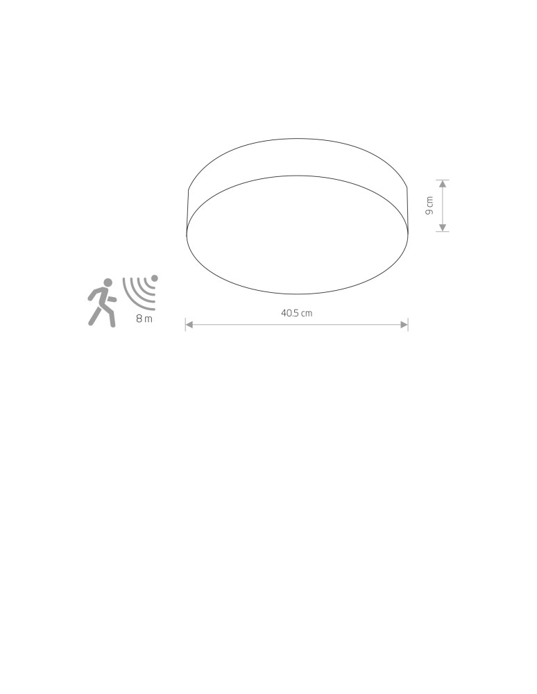 Plafonds with motion sensor - Nowodvorski ARENA SENSOR Ceiling Plafond Max power 10W only LED E14 Graphite 10181 - product kolory-swiatla.pl 2