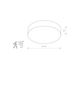 Nowodvorski ARENA SENSOR Sufitowa Plafon Max moc 10W only LED E14  Grafitowy 10181 - produkt 2