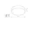 Plafonds with motion sensor - Nowodvorski ARENA SENSOR Ceiling Plafond Max power 10W only LED E14 White 10186 - product 2