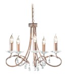 Chandelier chandeliers - Elstead Lighting Interior Pendant CHRISTINA 5x60W E14 CRT5 SILVER/GOLD - product 1