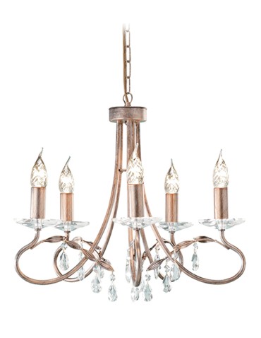 Elstead Lighting Interior Pendant CHRISTINA 5x60W E14 CRT5 SILVER/GOLD