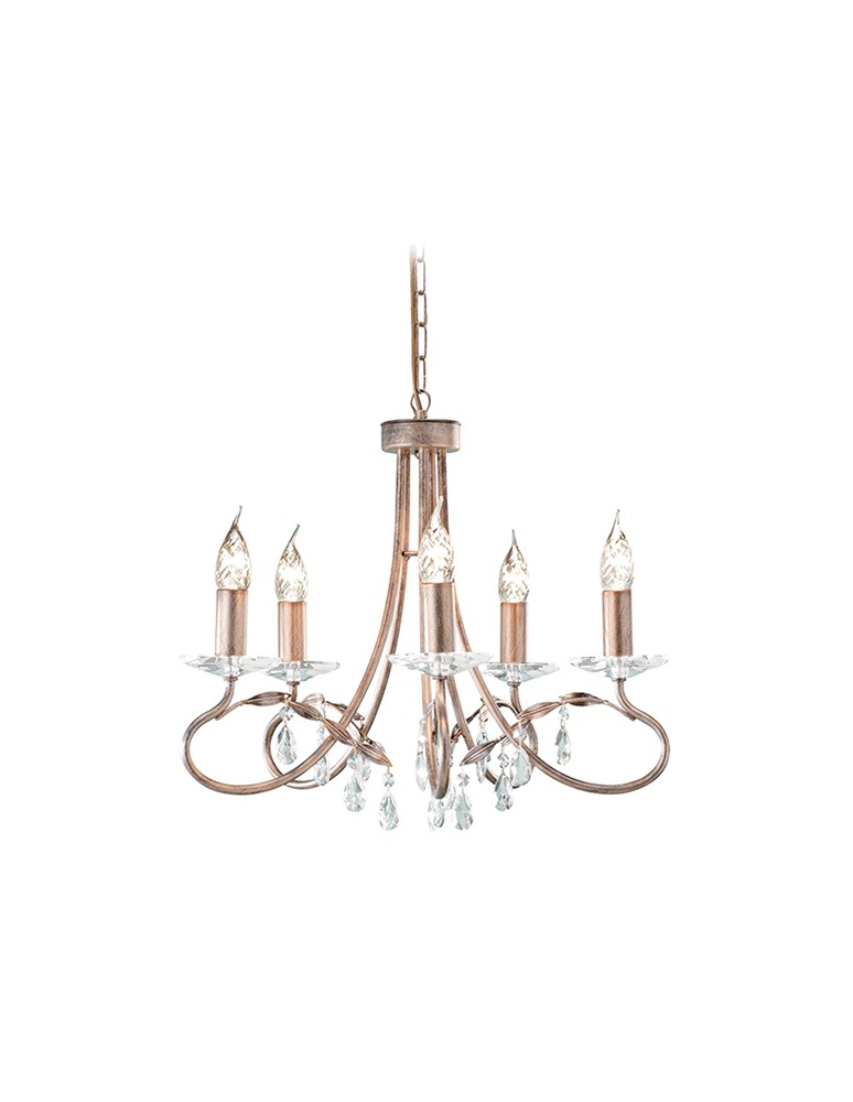 Elstead Lighting Interior Pendant CHRISTINA 5x60W E14 CRT5 SILVER/GOLD