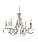 Chandelier chandeliers - Elstead Lighting Interior Pendant CHRISTINA 8x60W E14 CRT8 SILVER/GOLD - product 1