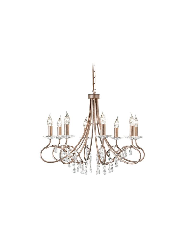 Chandelier chandeliers - Elstead Lighting Interior Pendant CHRISTINA 8x60W E14 CRT8 SILVER/GOLD - product kolory-swiatla.pl 1