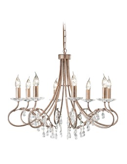 Elstead Lighting Interior Wisząca CHRISTINA 8x60W E14 CRT8 SILVER/GOLD