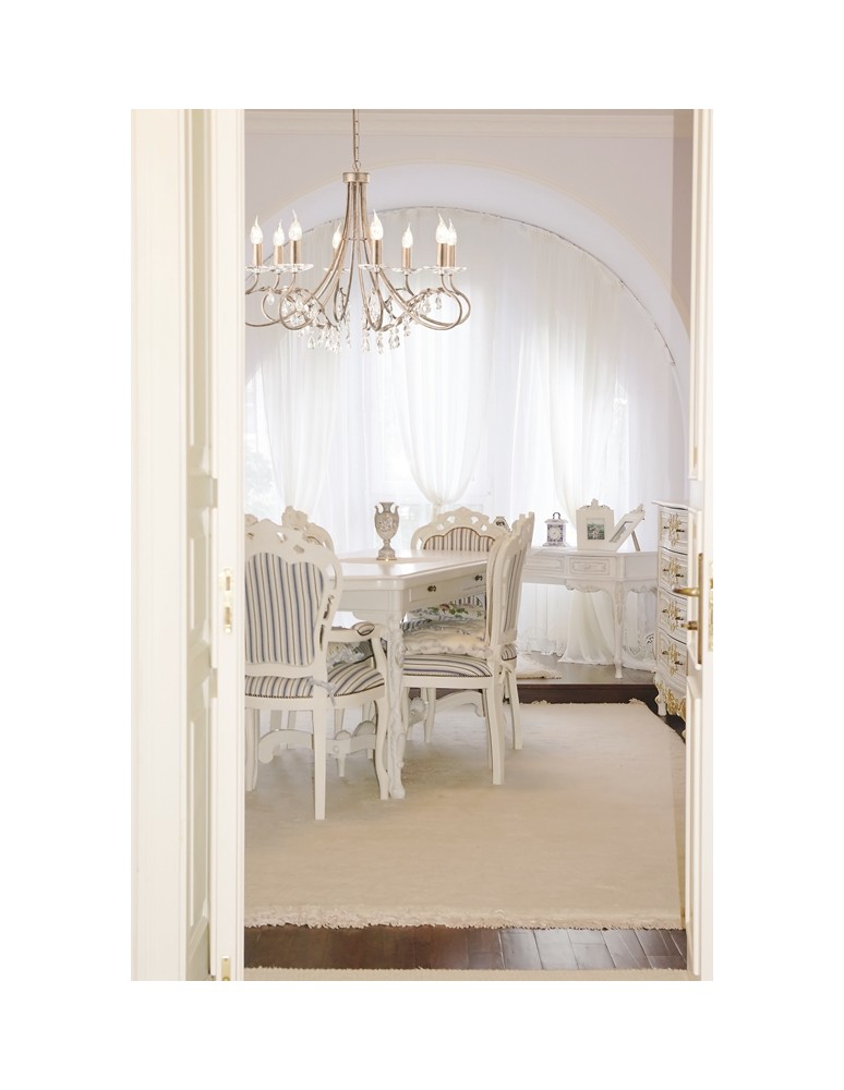 Chandelier chandeliers - Elstead Lighting Interior Pendant CHRISTINA 8x60W E14 CRT8 SILVER/GOLD - product kolory-swiatla.pl 2