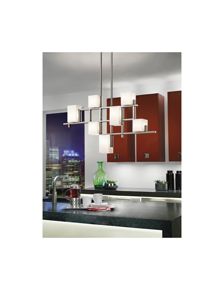 Modern chandeliers - Kichler CITY LIGHTS 7x40W G9 KL/CITY LIGHTS7B Pendant. - product kolory-swiatla.pl 2