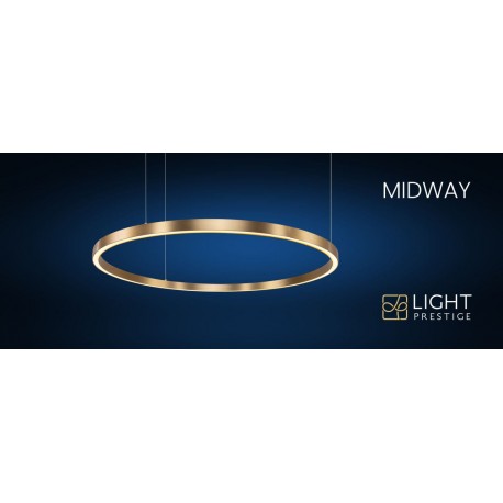 Light Prestige Midway Lampa wisząca LED 1x30W złoty błyszczący LP-033/1P L GD Shiny