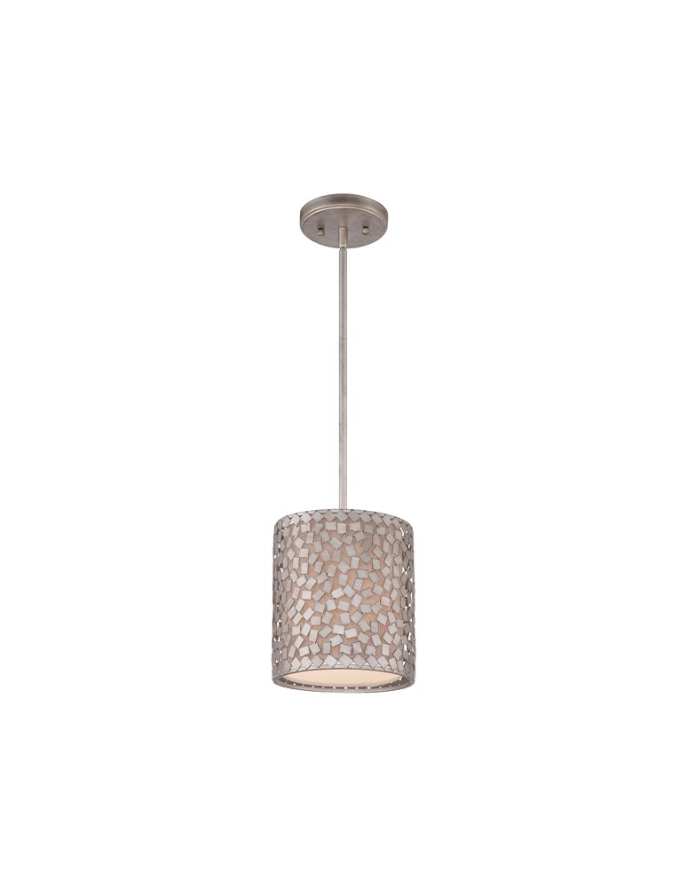 Pendant lamps with lampshade - Quoizel CONFETTI 1x100W E27 QZ/CONFETTI/P/S Pendant. - product kolory-swiatla.pl 1
