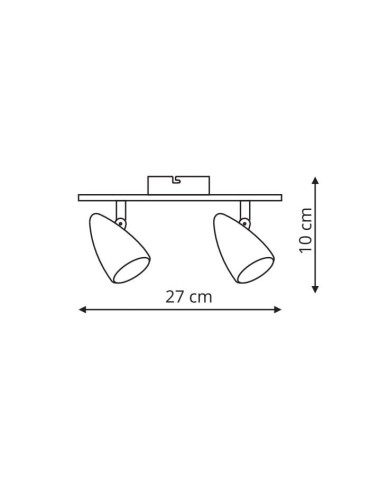 Light Prestige Cortino LED 2x5W czarny LP-2638/2W - produkt 2