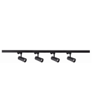 Ready-made rail kits - Light Prestige Ice System 3F GU10 4x50W black LP-732 4W BK SET - product 1