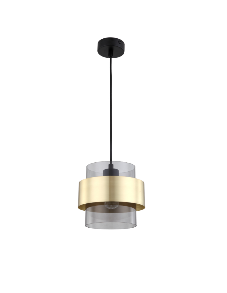 Pendant lamps - Light Prestige Miele pendant lamp E27 1x40W smoke/gold LP-866/1P SM/GD - product kolory-swiatla.pl 1