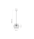 Pendant lamps - Light Prestige Miele pendant lamp E27 1x40W smoke/gold LP-866/1P SM/GD - product 2