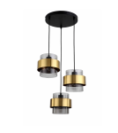 Pendant lamps - Light Prestige Miele Pendant lamp E27 3x40W smoke/gold LP-866/3P SM/GD - product 1