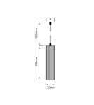 Pendant lamps - Light Prestige Tokio GU10 pendant lamp 1x50W black LP-787/1P BK - product 2