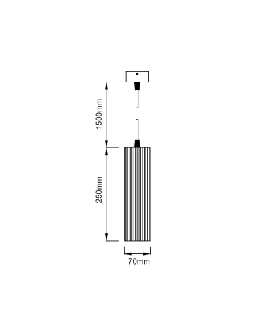 Light Prestige Tokio Lampa wisząca GU10 1x50W czarny LP-787/1P BK - produkt 2