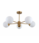 Ceiling lamps - Light Prestige Roma Pendant Lamp E14 5x40W gold/white LP-1345/5P GD - product 1