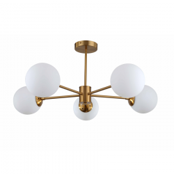 Light Prestige Roma Lampa wisząca E14 5x40W złoty/biały LP-1345/5P GD