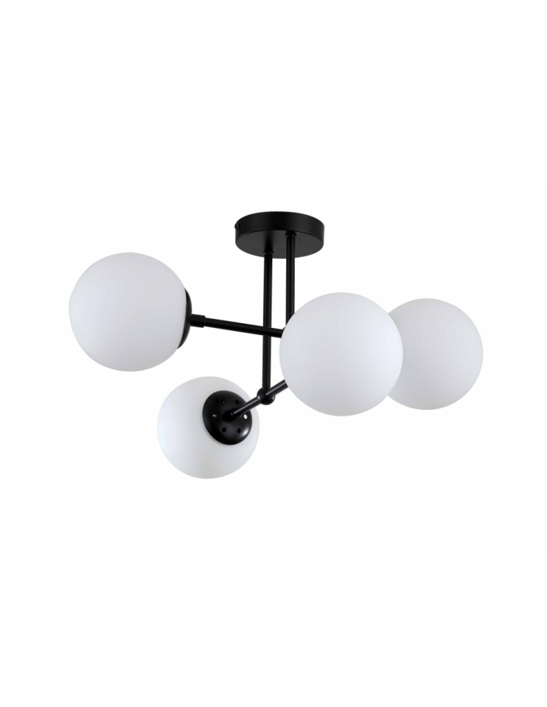 Ceiling lamps - Light Prestige Roma Pendant Lamp E14 4x40W black/white LP-1345/4P BK - product kolory-swiatla.pl 1