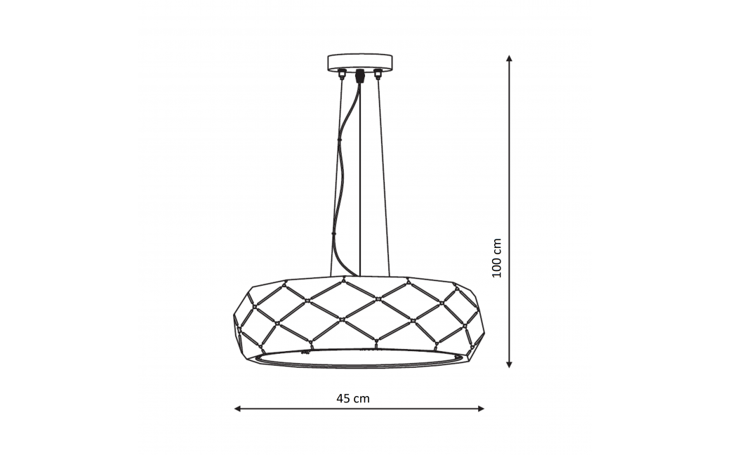 Light Prestige REUS Lampa wisząca E27 3x40W złoty LP-8069/1P GD