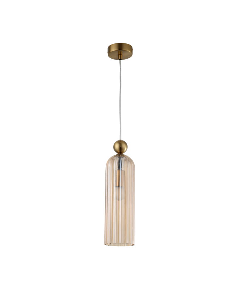 Single pendant lamps - Light Prestige Piega pendant lamp E14 1x40W amber LP-939/1P amber - product kolory-swiatla.pl 1