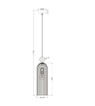 Single pendant lamps - Light Prestige Piega pendant lamp E14 1x40W amber LP-939/1P amber - product 2