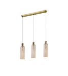 Pendant lamps on a strip - Light Prestige Piega Pendant Lamp E14 3x40W amber/gold LP-939/3L amber - product 2