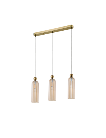 Light Prestige Piega Lampa wisząca E14 3x40W amber/złoty LP-939/3L amber - produkt 2