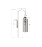 Glamour wall lamps - Light Prestige Piega Wall lamp E14 1x40W amber/gold LP-939/1W amber - product 2