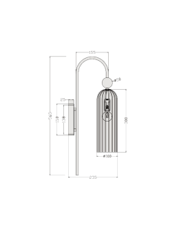 Light Prestige Piega Kinkiet E14 1x40W amber/złoty LP-939/1W amber - produkt 2