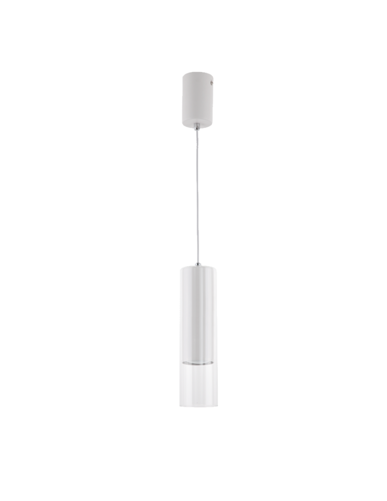 Pendant lamps - Light Prestige Manacor GU10 pendant lamp 1x50W white/transparent LP-232/1P WH - product kolory-swiatla.pl 1
