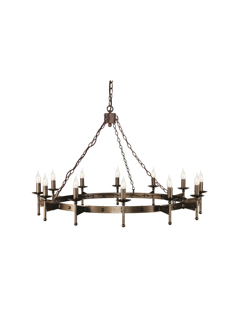 Rustic chandeliers - Elstead Lighting Interior Pendant CROMWELL 12x60W E14 CW12 OLD BRZ - product kolory-swiatla.pl 1