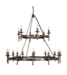 Rustic chandeliers - Elstead Lighting Interior Pendant CROMWELL 18x60W E14 CW18 OLD BRZ. - product 1