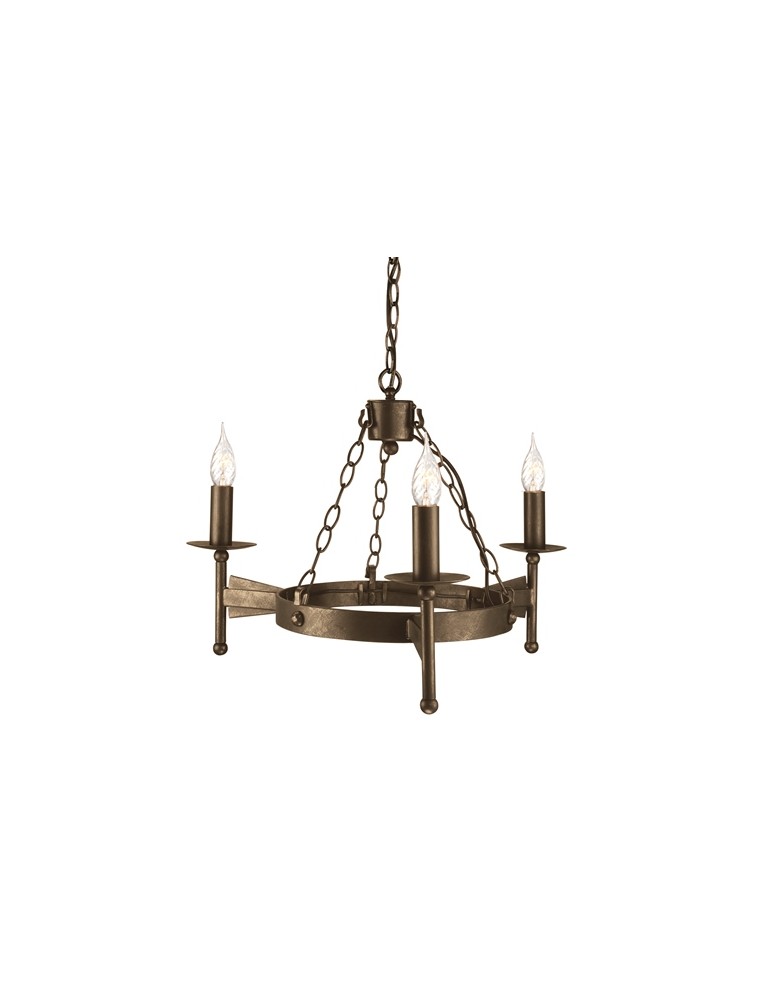 Rustic chandeliers - Elstead Lighting Interior Pendant CROMWELL 3x60W E14 CW3 OLD BRZ. - product kolory-swiatla.pl 1