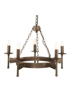 Elstead Lighting Interior Pendant CROMWELL 5x60W E14 CW5 OLD BRZ