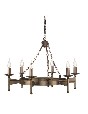 Elstead Lighting Interior Pendant CROMWELL 6x60W E14 CW6 OLD BRZ.