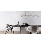 Light Prestige Alisa lampa wisząca czarna białe kulki LP-005/6P BK/WH 6xE14 czarny / biały